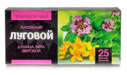Травяной чай №3 "Луговой" (душица, мята, зверобой) 25 фильтр-пакетов по 1.2гр.