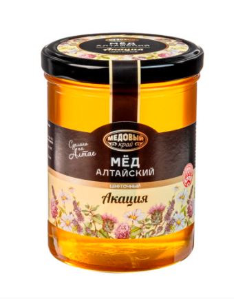 Мед Алтайский "Акация", 300гр  Медовый край