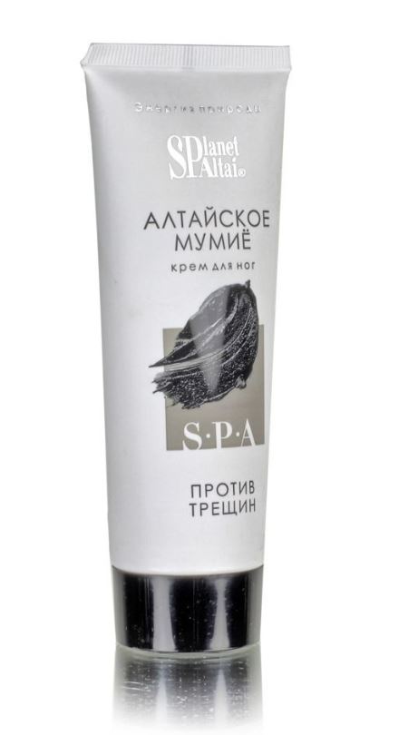 Крем для ног против трещин смягчающий с мумие "Planet SPA" 75мл. Две линии