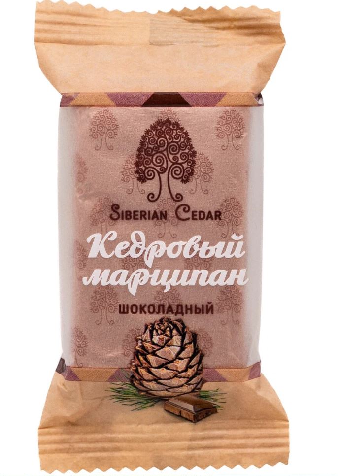 Конфеты "Кедровый марципан" батончик ШОКОЛАДНЫЙ  40гр