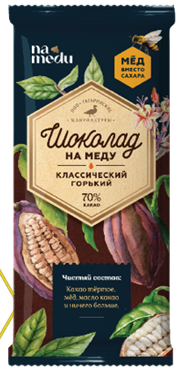 Шоколад на меду горький Классический 70г