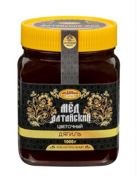 Мед Алтайский "Дягилевый", ПЭТ 1000гр  Медовый край