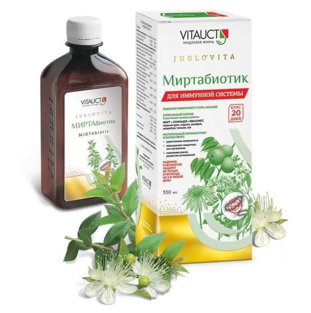 МИРТАбиотик, раствор 350 мл. Витаукт