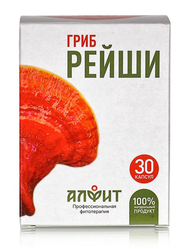 Гриб Рейши. 30 капсул по 490мг. Алфит Гален