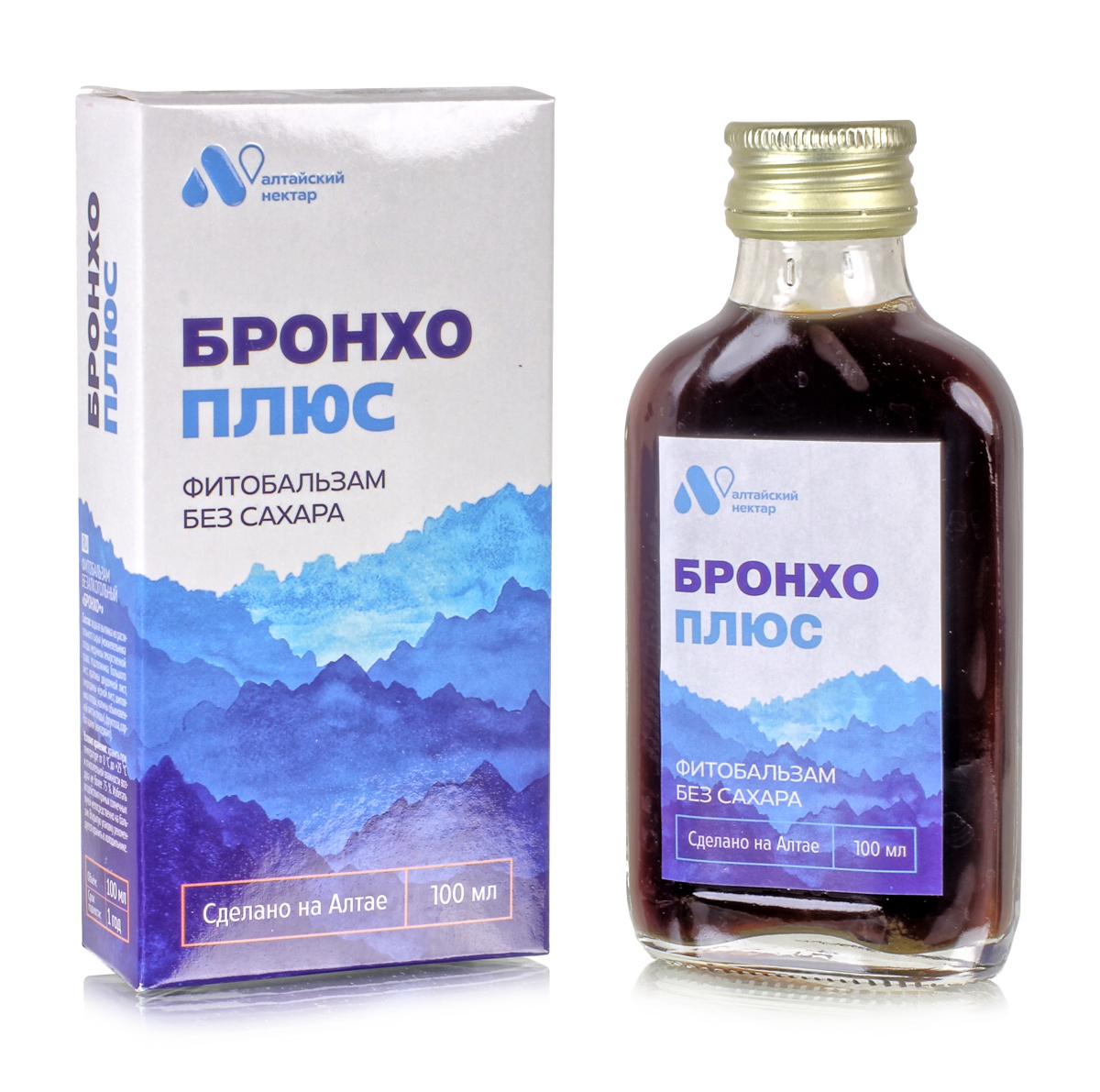 Фитобальзам "БРОНХО +" (без сахара) 100 мл Алтайский нектар