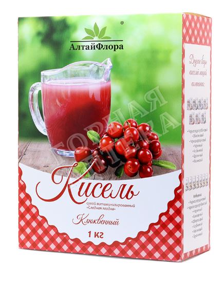 Кисель клюквенный 1000 г коробка