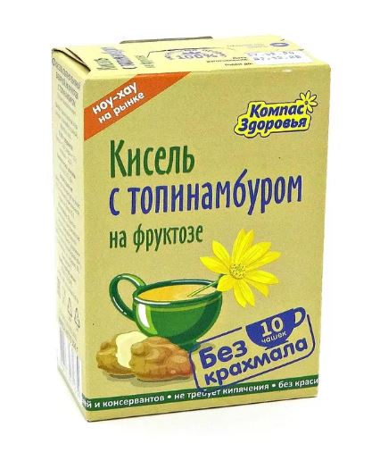 Кисель с фруктозой овсяно-льняной "С Топинамбуром" 150г Компас Здоровья