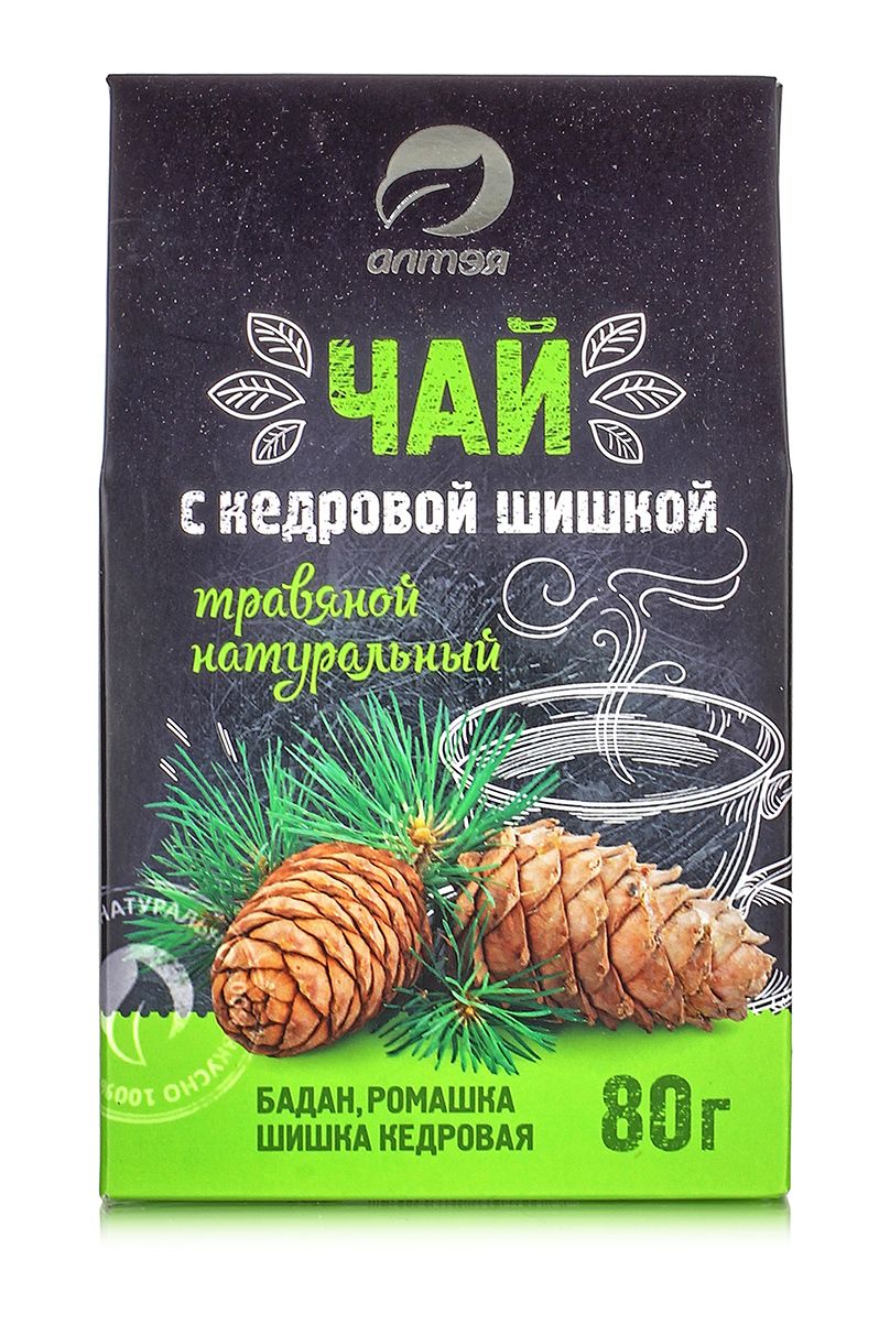 Чайный напиток "Травяной чай с кедровой шишкой", 80гр. Алтэя