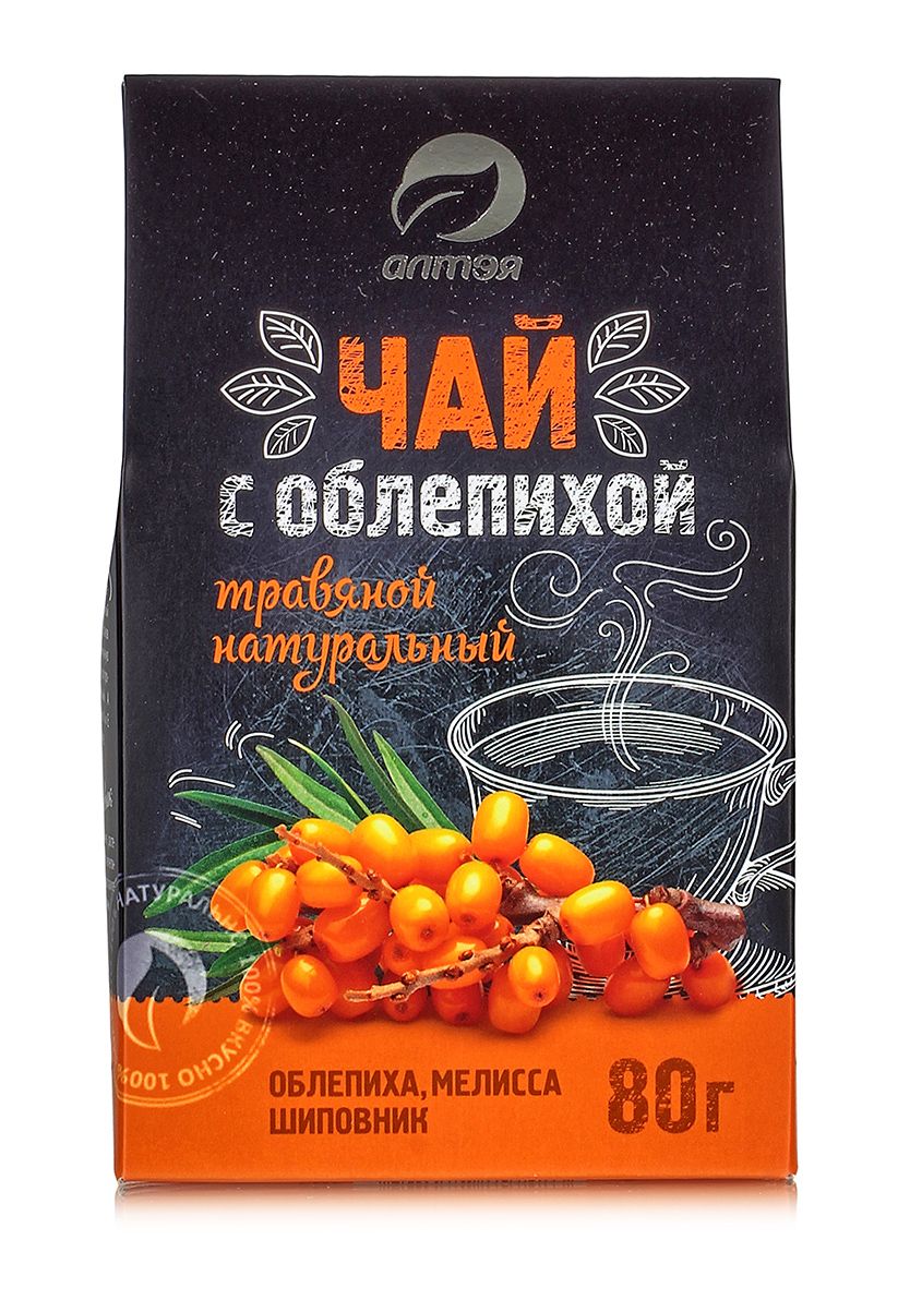 Чайный напиток "Травяной чай с облепихой", 80гр. Алтэя