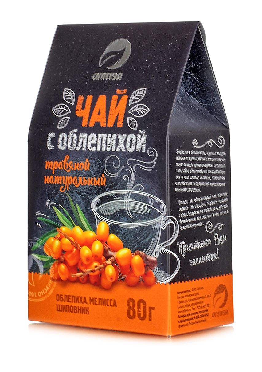 Чайный напиток "Травяной чай с облепихой", 80гр. Алтэя