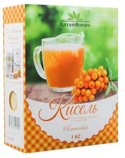 Кисель облепиховый 1000 г коробка