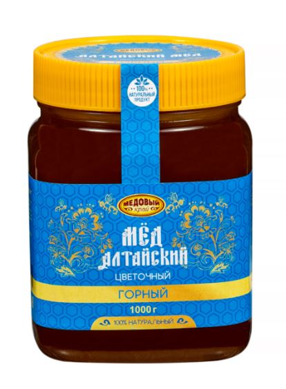 Мед Алтайский "Горный", ПЭТ 1000гр  Медовый край